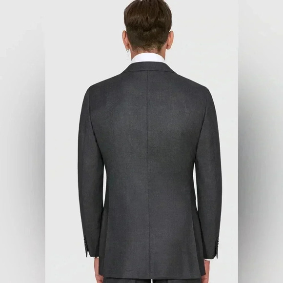 Suitsupply Pure Wool Sienna Dark Gray Birdseye Suit Jacket Size 44 Vitale B. - Picture 2 of 14
